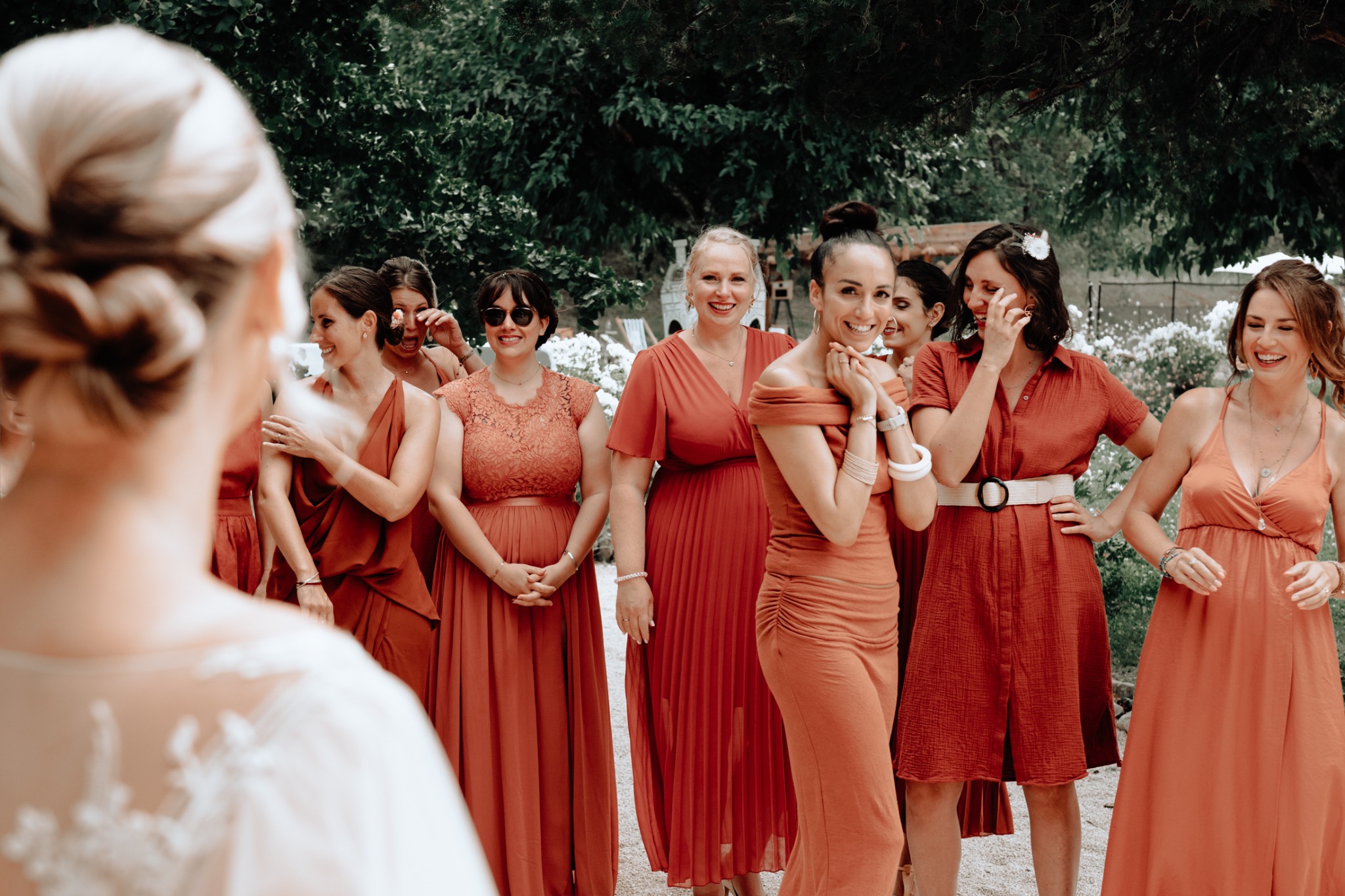 Demoiselles d'honneur lors d'un mariage en Provence