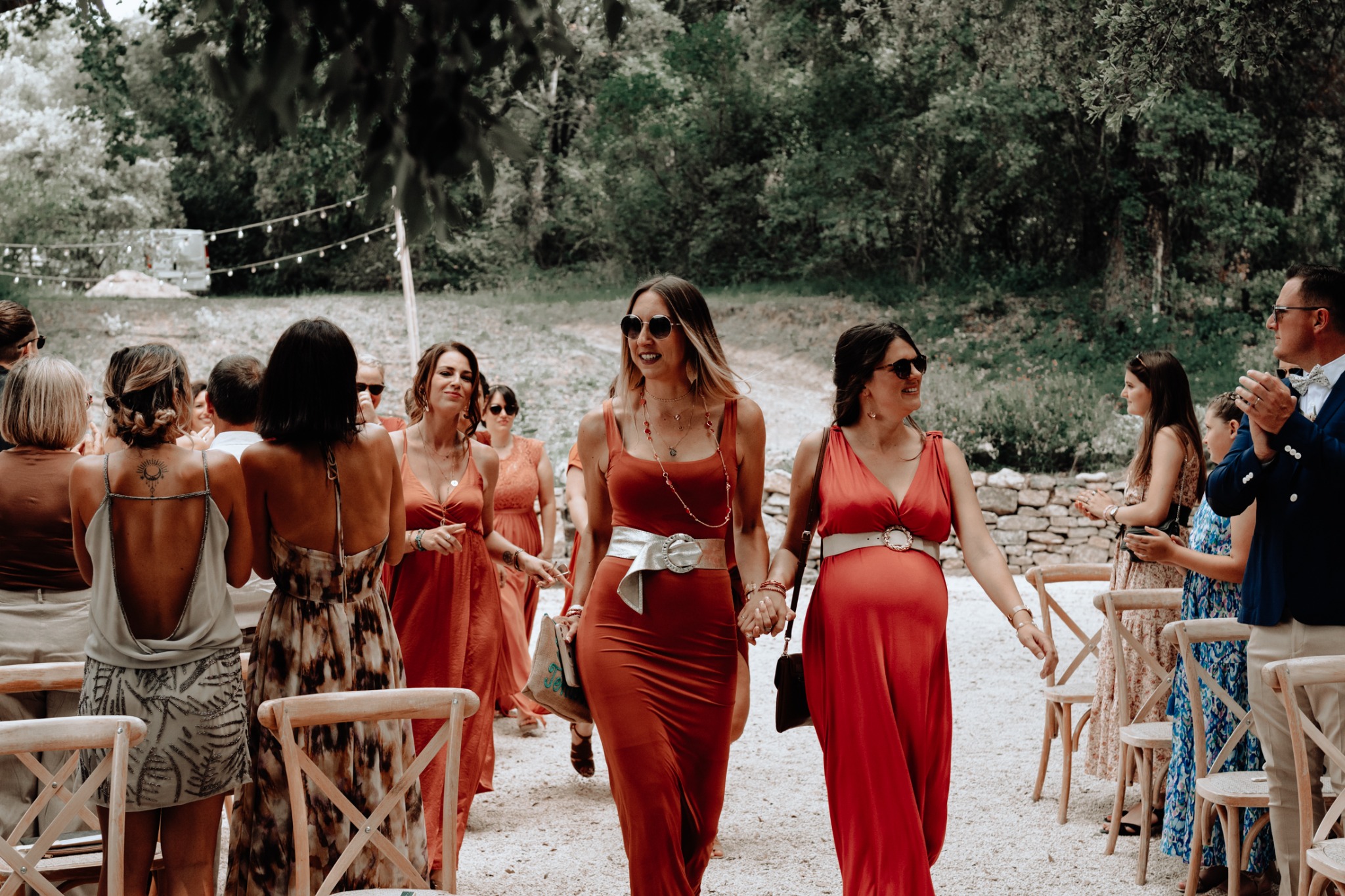 Invités lors d'un mariage au Domaine de Valbonne en Provence